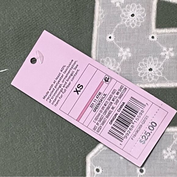 Wild Fable Women's Off-Shoulder Green Sweatshirt, Size XS, NWT - Picture 8 of 9